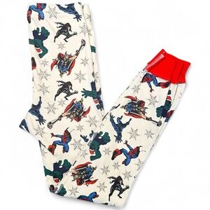Hanna Andersson Marvel Avengers Holiday Organic Cotton Pajama Pants Kids Size 8